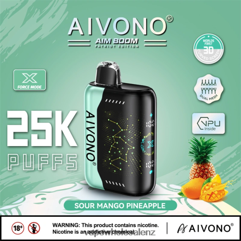 Disposable Vape Wholesale NZ - Aivono AIM BOOM 25000 Sour Mango Pineapple 6L2L2L351