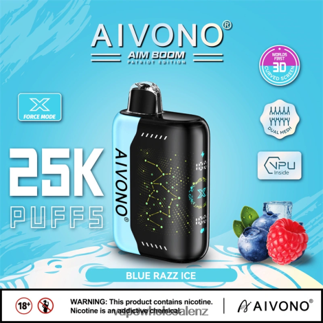 E Cigarettes Wholesale Suppliers - Aivono AIM BOOM 25000 Blue Razz Ice 6L2L2L345