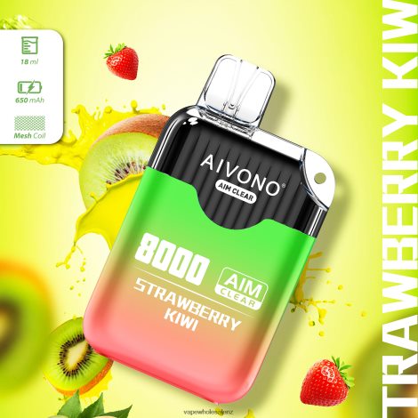 Vape Wholesale Distributor NZ - Aivono AIM CLEAR 8000 Strawberry Kiwi 6L2L2L210