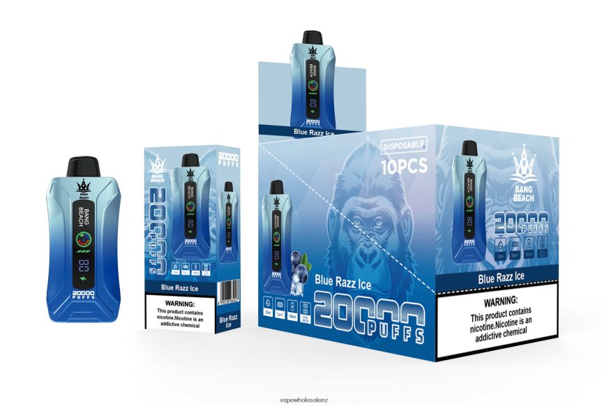 Disposable Vape Wholesale NZ - Bang Beach 20000 Puffs Smart Screen Vape Blue Razz Ice DZ888P11