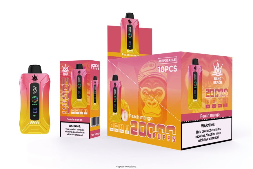 E Cig Wholesale - Bang Beach 20000 Puffs Smart Screen Vape Peach Mango DZ888P2