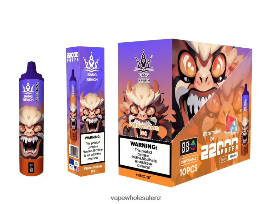E Cig Wholesale - Bang Beach 22000 Puffs Smart Screen Watermelon Ice DZ888P22
