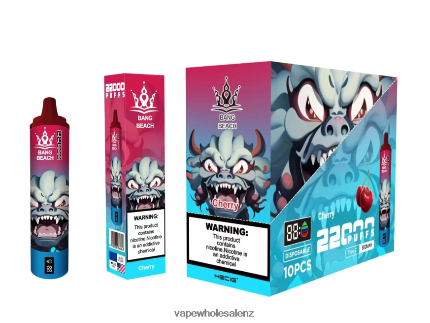 Electronic Cigarette NZ - Bang Beach 22000 Puffs Smart Screen Cherry DZ888P17