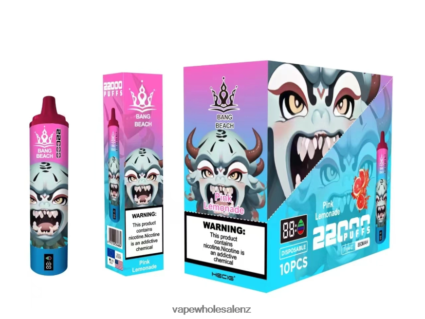 Vape Supplies NZ - Bang Beach 22000 Puffs Smart Screen Pink Lemonade DZ888P15