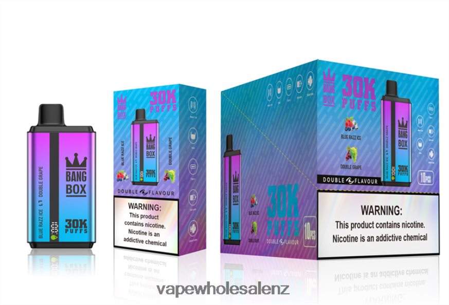Cheapest Vape Wholesale - Bang Box 30000 Puffs Dual Flavors Blue Razz Ice & Double Grape DZ888P72