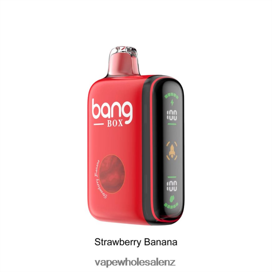 E Cigarettes Wholesale Suppliers - Bang Box 9000-18000 Puffs Intelligent Power Display Strawberry Banana DZ888P25