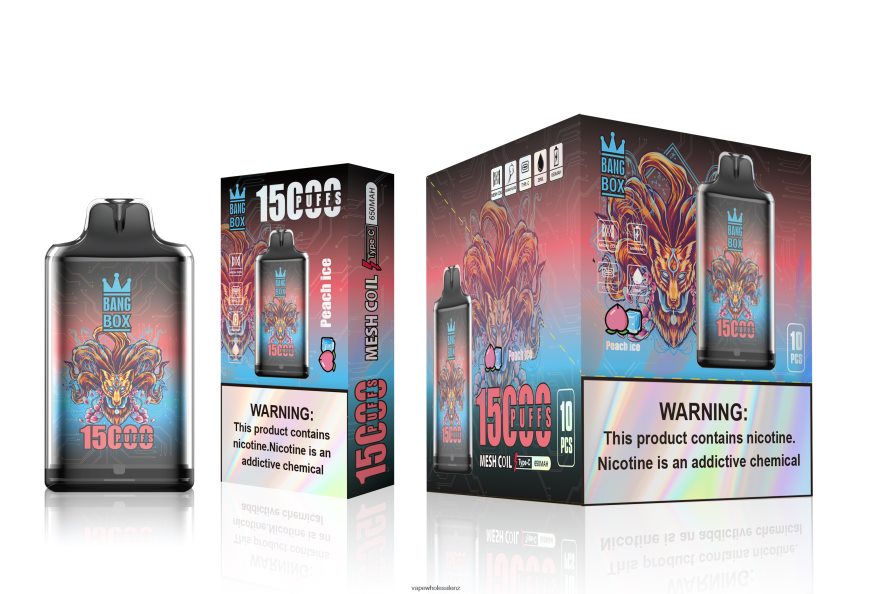 Electronic Cigarette Wholesale Supplier - Bang Box S1-15000 Puffs Peach Ice DZ888P102