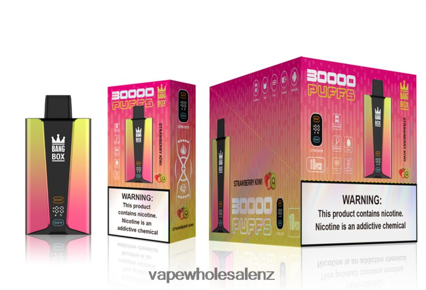 Vape Suppliers NZ - Bang Box 30000 Puffs Smart Screen Strawberry Kiwi DZ888P74