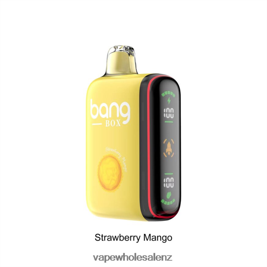 Vape Supplies NZ - Bang Box 9000-18000 Puffs Intelligent Power Display Strawberry Mango DZ888P35