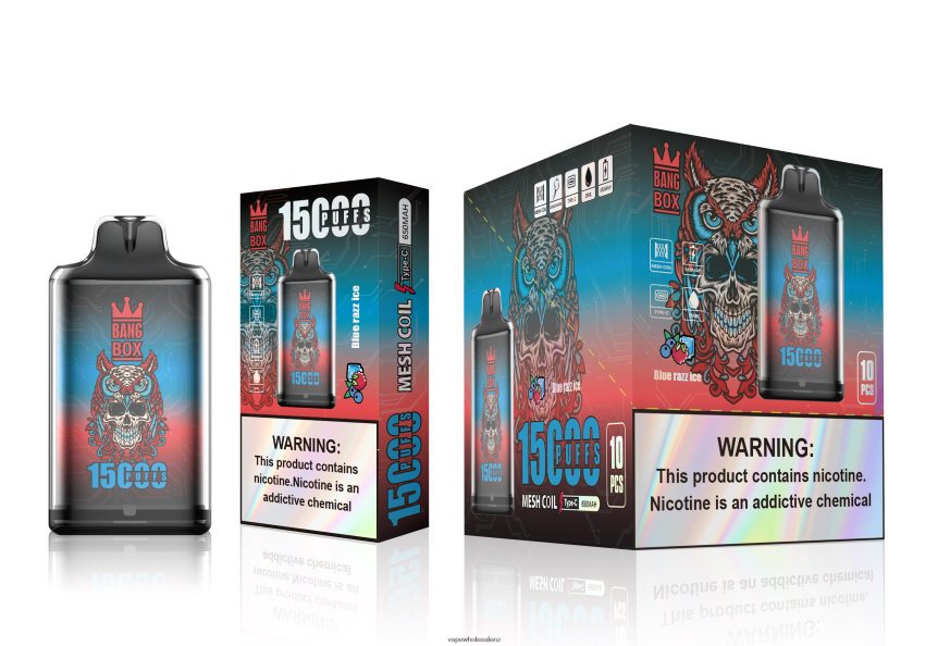 Vape Wholesale Distributor NZ - Bang Box S1-15000 Puffs Blue Razz Ice DZ888P108