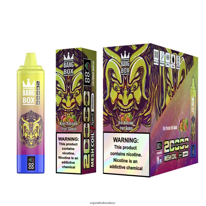 Vape Wholesale NZ - Kiwi Passion Fruit Guava NPP44127 Bang Box 20000