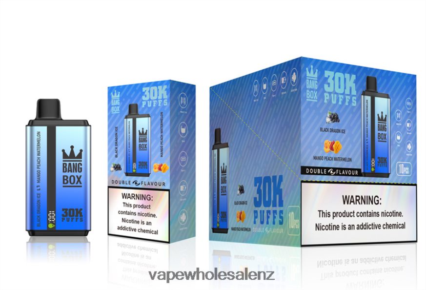 Vape Wholesale Near Me - Bang Box 30000 Puffs Dual Flavors Black Dragon Ice & Mango Peach Watermelon DZ888P71