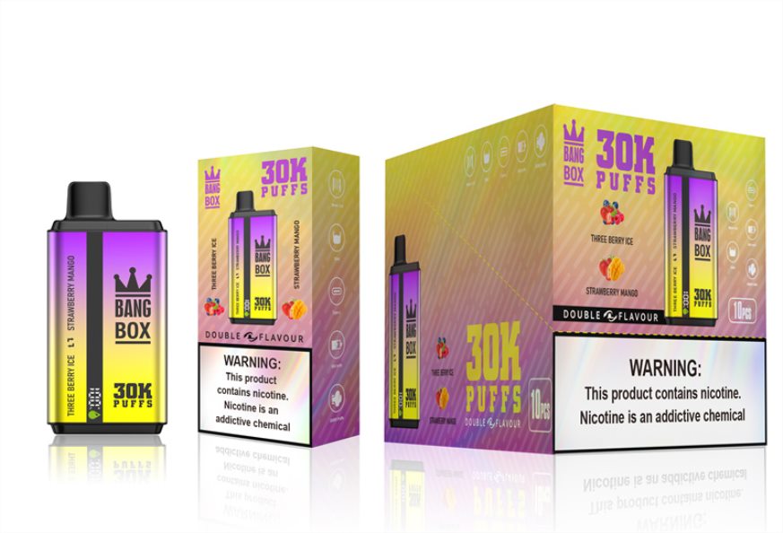 Vape Wholesale Supplier - Bang Box 30000 Puffs Dual Flavors Three Berry Ice & Strawberry Mango DZ888P67
