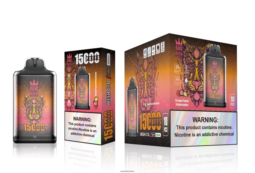 Vape Wholesale Supplier - Bang Box S1-15000 Puffs Mango Peach Watermelon DZ888P107