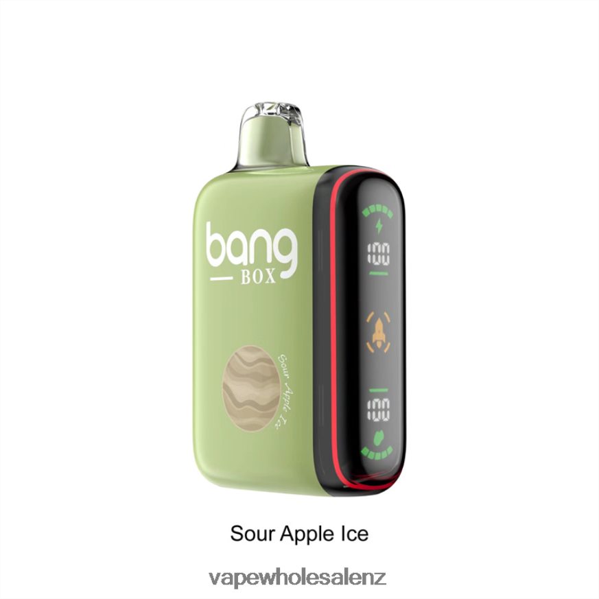 Vape Wholesale Supplier NZ - Bang Box 9000-18000 Puffs Intelligent Power Display Sour Apple Ice DZ888P28