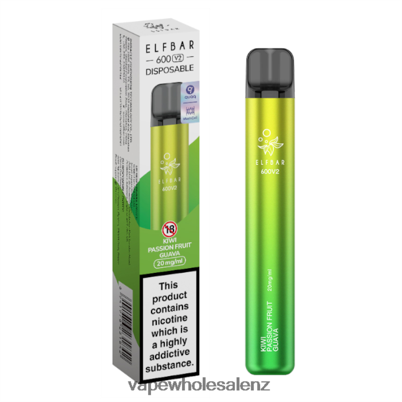 Electronic Cigarette Wholesale Price - Kiwi Passion Fruit Guava NPP44286 ELFBAR 600V2 20mg