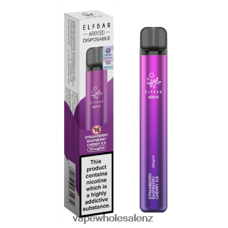Electronic Cigarette Wholesale Price - Strawberry Raspberry Cherry Ice NPP44296 ELFBAR 600V2 20mg