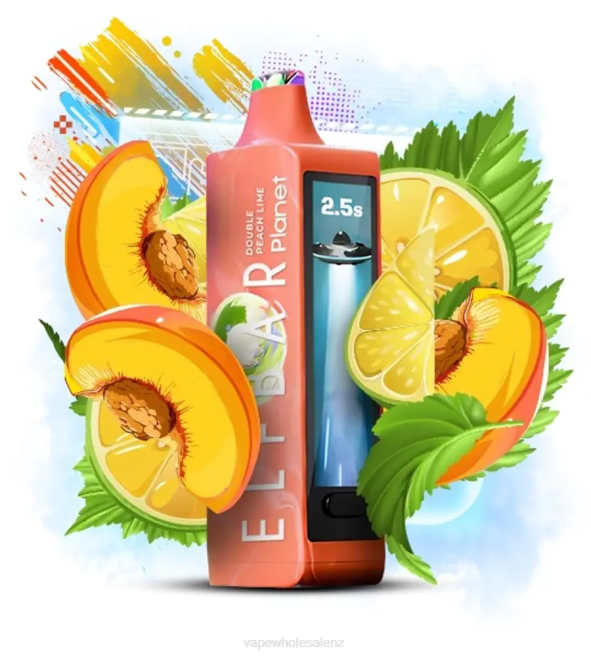 Electronic Cigarette Online - Double Peach Lime Elf Bar Planet 25000 HR0J31