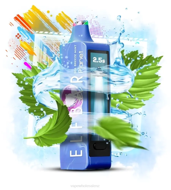 Electronic Cigarette Price - Sea Breeze Mint Elf Bar Planet 25000 HR0J18