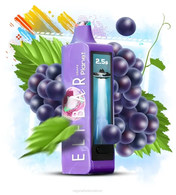 Vape Wholesale Near Me - Grape Elf Bar Planet 25000 HR0J13