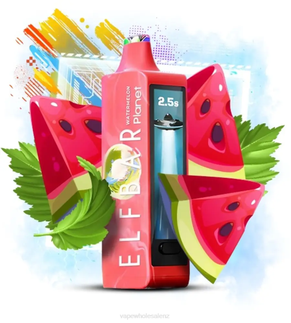 Vape Wholesale Prices - Watermelon Elf Bar Planet 25000 HR0J12