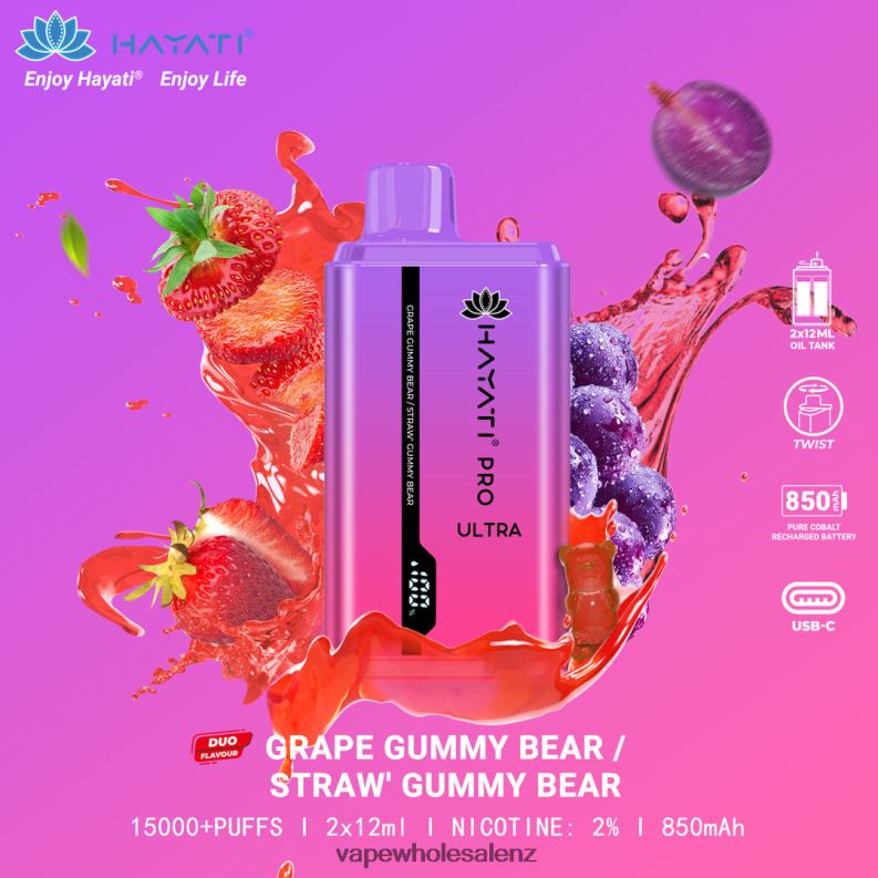 Electronic Cigarette Wholesale Price - Grape Gummy Bear/Strawberry Gummy Bear NPP44226 Hayati Pro Ultra