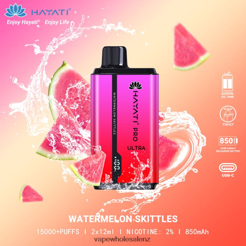 Vape Wholesale Distributor NZ - Watermelon Skittles NPP44220 Hayati Pro Ultra