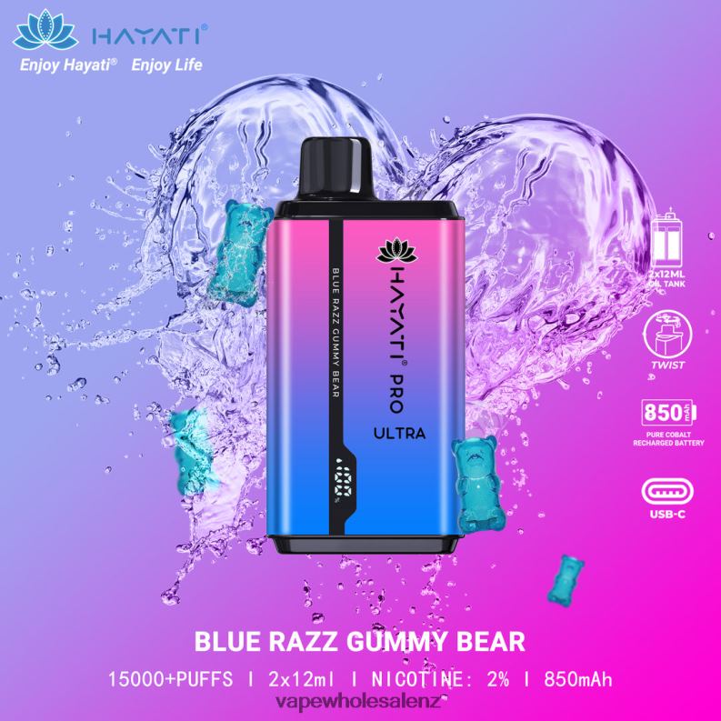 Vape Wholesale Supplier - Blue Razz Gummy Bear NPP44199 Hayati Pro Ultra