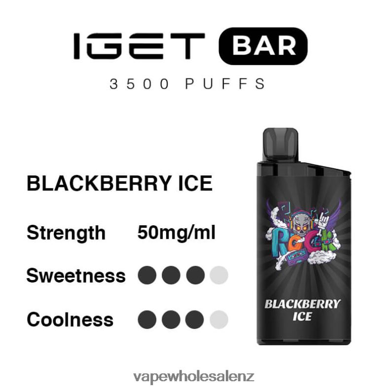 E-Cigarette Wholesale - Blackberry Ice NPP4491 IGET BAR 3500 5% NICOTINE