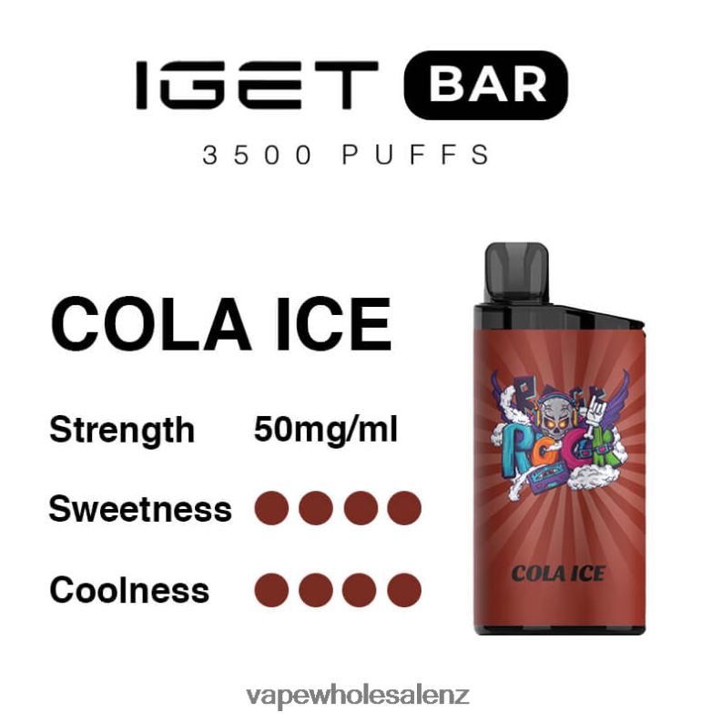 Electronic Cigarette Wholesale Price - Cola Ice NPP4496 IGET BAR 3500 5% NICOTINE