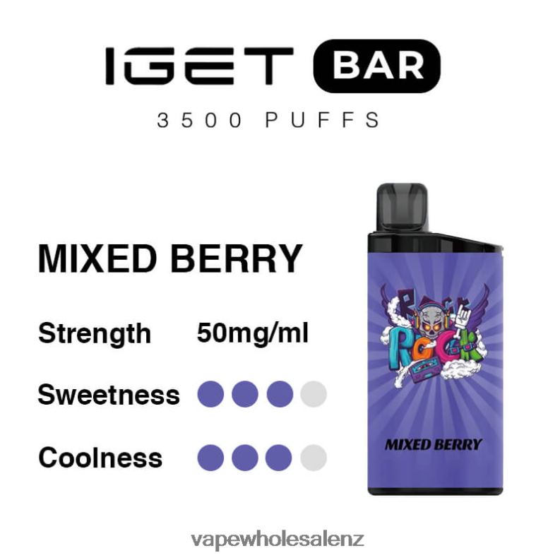 Electronic Cigarette Wholesale Supplier - Mixed Berry NPP4494 IGET BAR 3500 5% NICOTINE