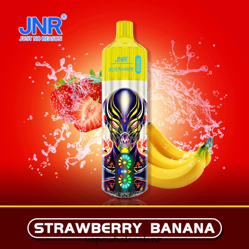 Vape Wholesale NZ - Strawberry Banana NPP44567 JNR ALIEN MAX