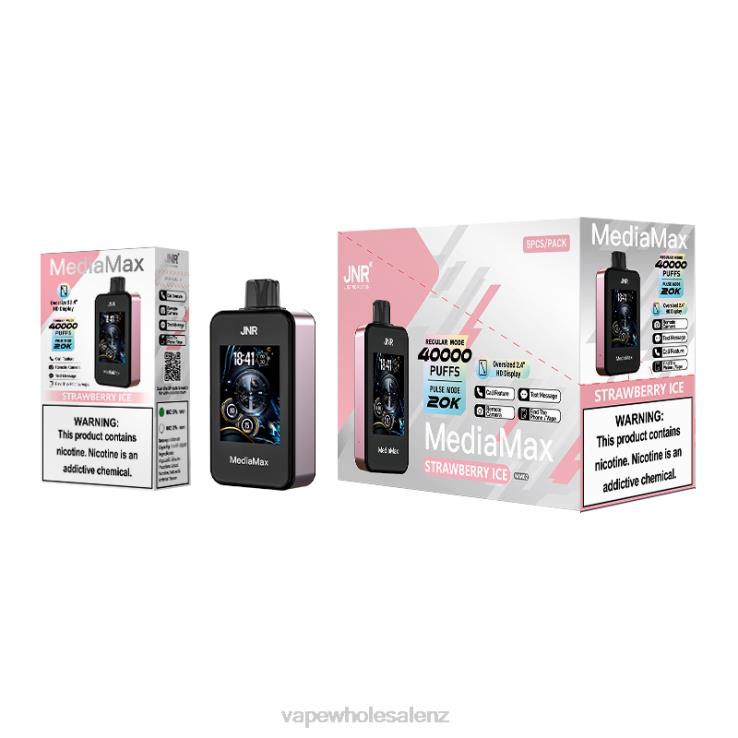 E Cigarettes Wholesale Suppliers - JNR MediaMax 40k Puff NBBR217 Strawberry Ice