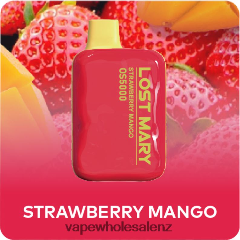 Vape Wholesale Distributor NZ - Strawberry Mango NPP44500 LOST MARY OS5000