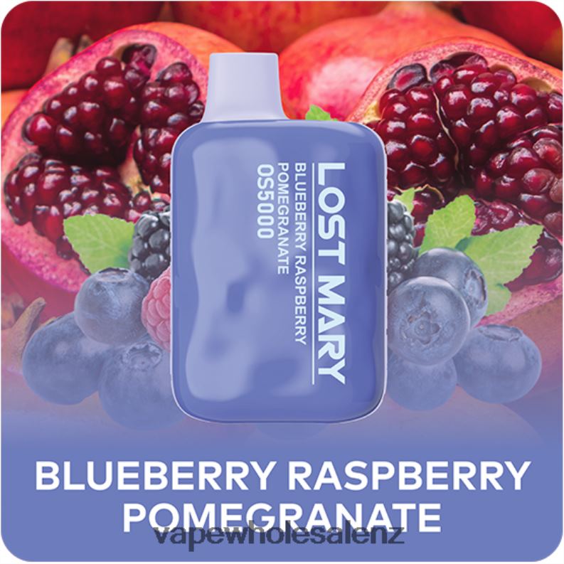 Vape Wholesale NZ - Blueberry Raspberry Pomegranate NPP44487 LOST MARY OS5000
