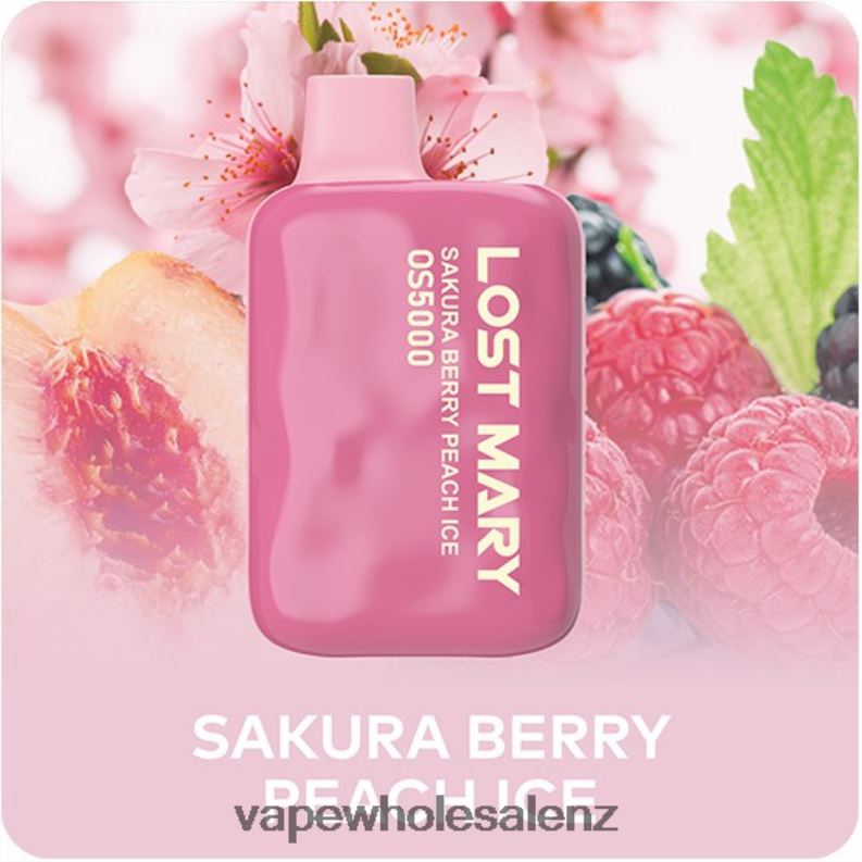 Vape Wholesale NZ - Sakura Berry Peach Ice NPP44497 LOST MARY OS5000