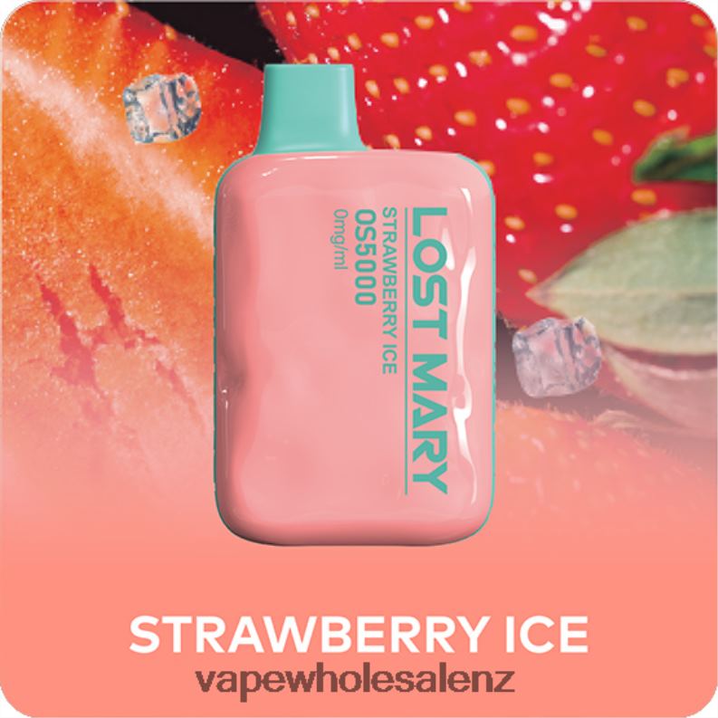 Vape Wholesale NZ - Strawberry Ice NPP44507 LOST MARY OS5000 0mg/ml