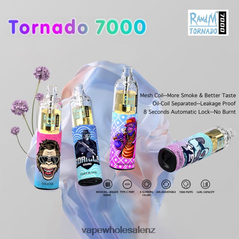 E-Cigarette Wholesale - Disposable NPP441 RandM Tornado 7000 5%