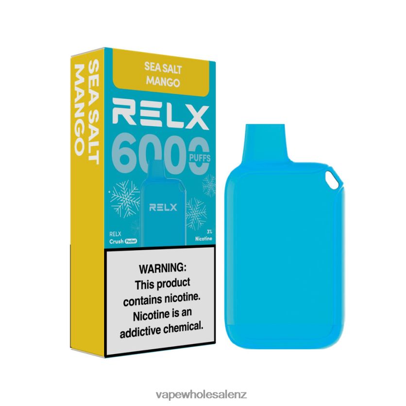 Vape Wholesale Near Me - Sea Salt Mango RELX Crush Pocket 6000 Icy 2VD2L613