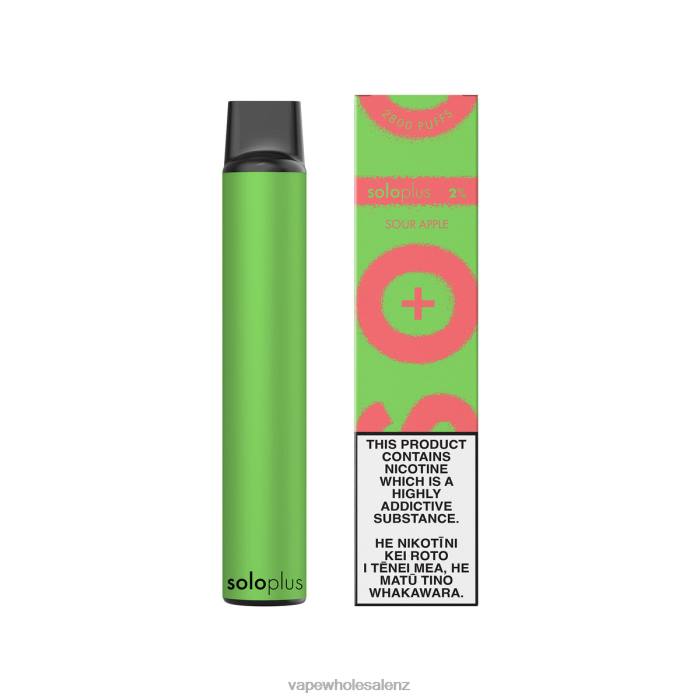 Vape Wholesale Distributor NZ - Sour Apple 428230 Solo Plus Disposable Vape