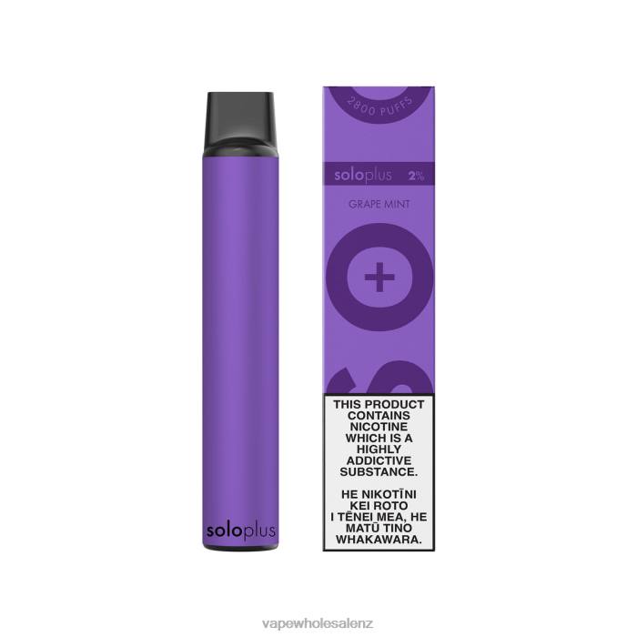 Vape Wholesale NZ - Grape Mint 428227 Solo Plus Disposable Vape