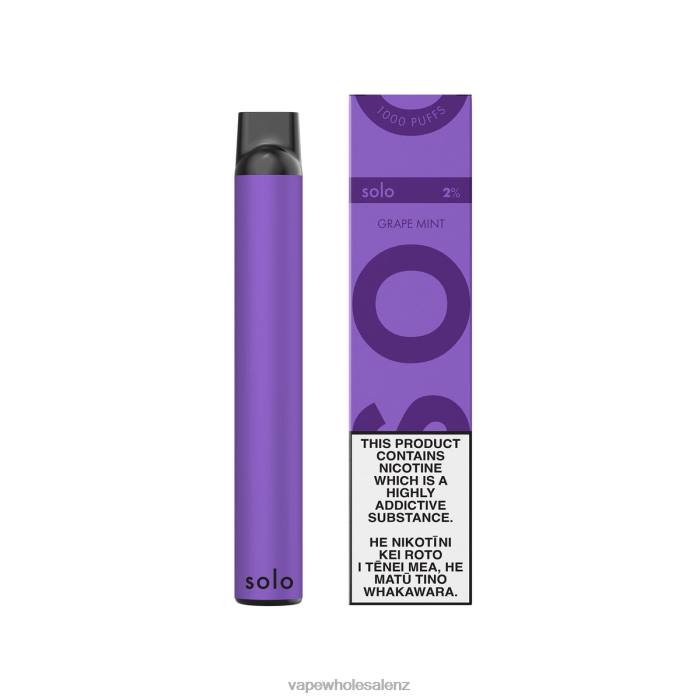 Vape Wholesale NZ - Grape Mint 42827 Solo Disposable Vape