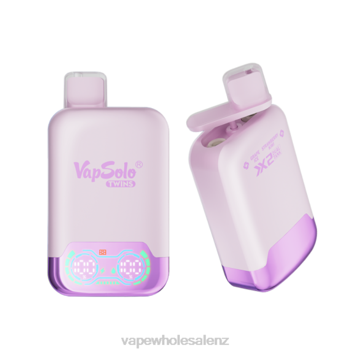 E Cig Wholesale - Vapsolo TWINS Disposable Vape Grape Ice & Strawberry Kiwi NTV8122
