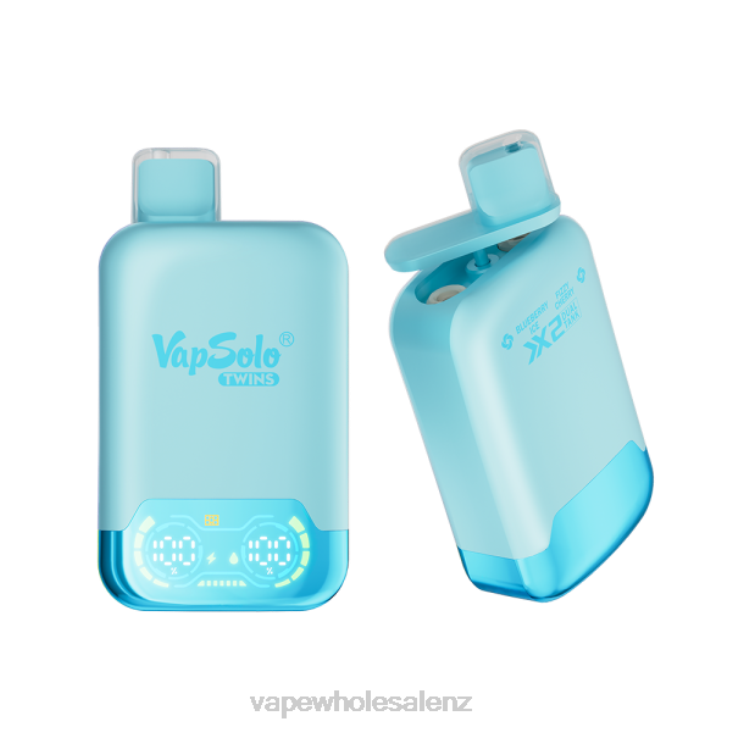 E-Cigarette Wholesale - Vapsolo TWINS Disposable Vape Blueberry Ice & Fizzy Cherry NTV8121