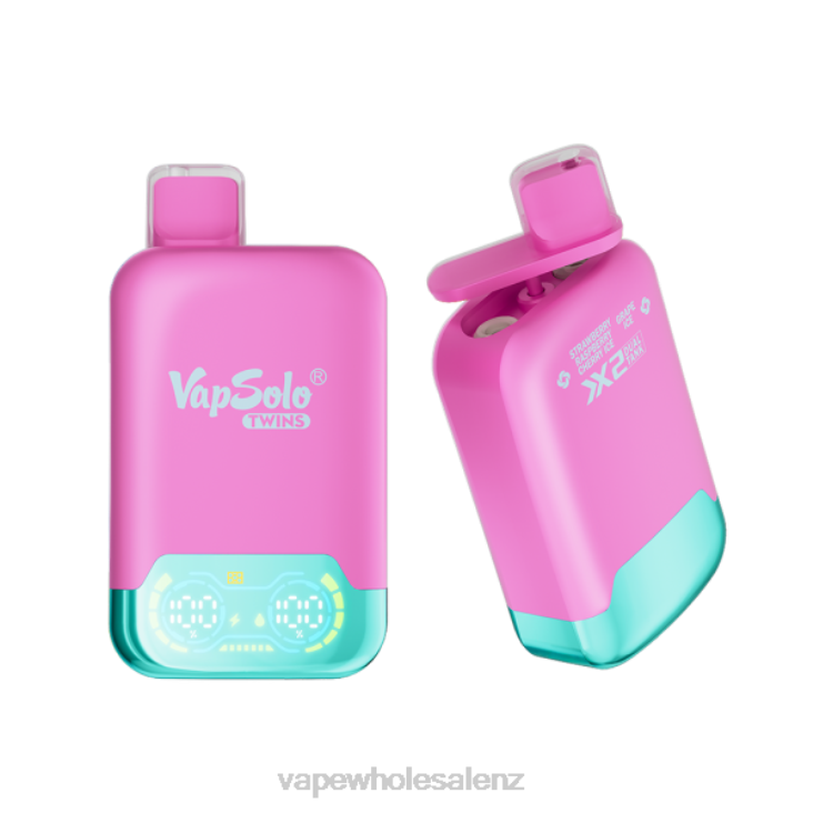 Vape Wholesale NZ - Vapsolo TWINS Disposable Vape Strawberry Raspberry Cherry Ice & Grape Ice NTV8127