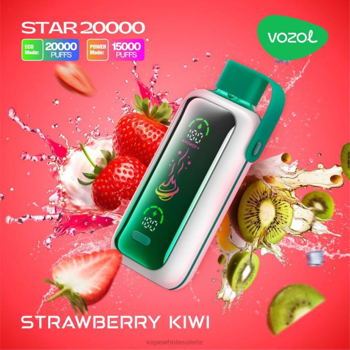 Electronic Cigarette Wholesale Price - STRAWBERRY KIWI VOZOL STAR 20000 4XV220