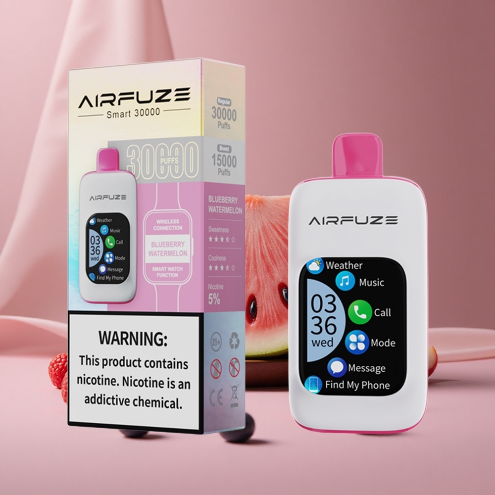 AirFuze Smart 30000 Puffs Disposable Vape Blueberry Watermelon 900mAh Type-C New Zealand wholesale suppliers