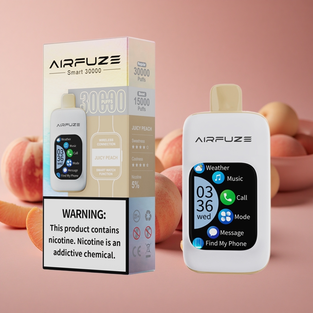 AirFuze Smart 30000 Puffs Disposable Vape Juicy Peach 900mAh Type-C New Zealand wholesale suppliers
