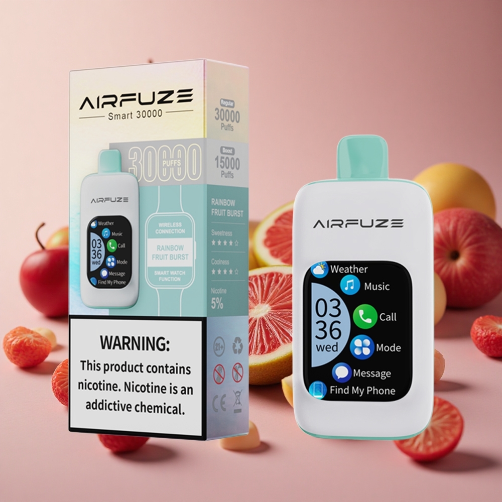 AirFuze Smart 30000 Puffs Disposable Vape Rainbow Fruit Burst with 900mAh Battery & Type-C Charging for New Zealand wholesale suppliers