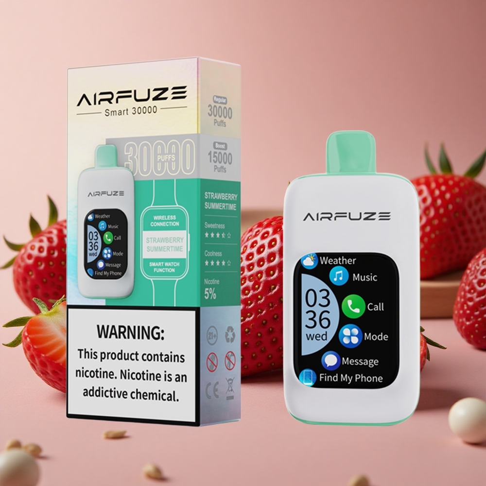 AirFuze Smart 30000 Puffs Disposable Vape Strawberry Summertime 900mAh Type-C New Zealand wholesale suppliers